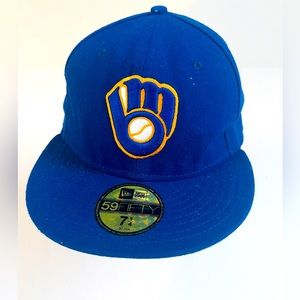 Milwaukee Brewers New Era Alternate Authentic On-Field 59FIFTY Fitted Hat-Royal